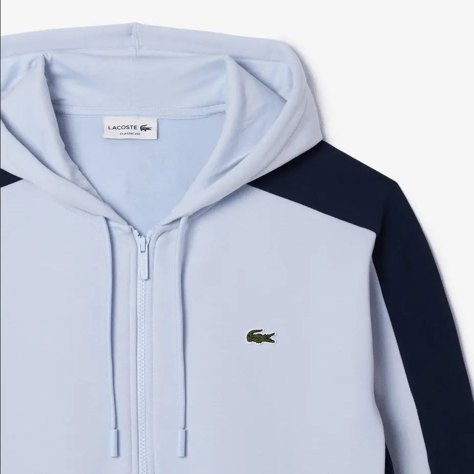 Lacoste Men's Colorblock Zip-Up Hoodie & Jogger Set - Light Blue Navy Blue White IHI - BLVD