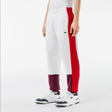 Lacoste Men's Colorblock Zip-Up Hoodie & Jogger Set - Bordeaux Red White