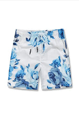 Jordan Craig - Retro - Ibiza Lounge Nylon Shorts - Blue Floral - BLVD