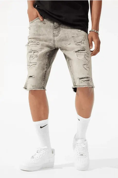 Jordan Craig - Arlington Denim Shorts - Bone White - BLVD