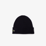 Lacoste Men's Ribbed Wool Beanie -  Navy 166