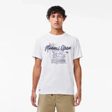 Lacoste Men's Miami Open Edition Ultra-Dry UV50 Sport Tennis T-Shirt - White - BLVD