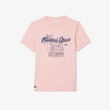 Lacoste Men's Miami Open Edition Ultra-Dry UV50 Sport Tennis T-Shirt - Waterlily Pink - BLVD