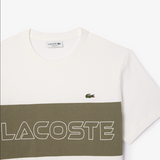 Lacoste Men's Colorblock Fleece T-shirt & Shorts Set - White Khaki Green IMI