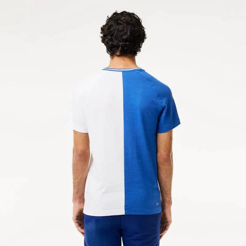 Lacoste Men's Sport x Daniil Medvedev Ultra-Dry Tennis T-Shirt - Blue White IQU - BLVD