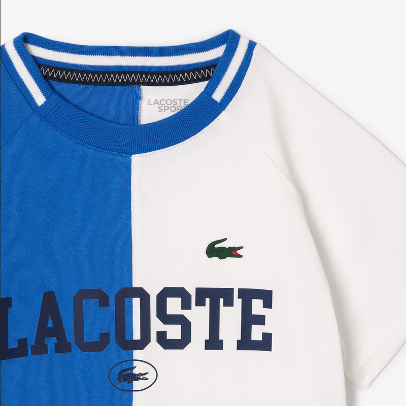 Lacoste Kids' Sport x Daniil Medvedev Jersey T-Shirt - Blue White Green IQU