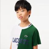 Lacoste Kids' Sport x Daniil Medvedev Jersey T-Shirt - White Green 737