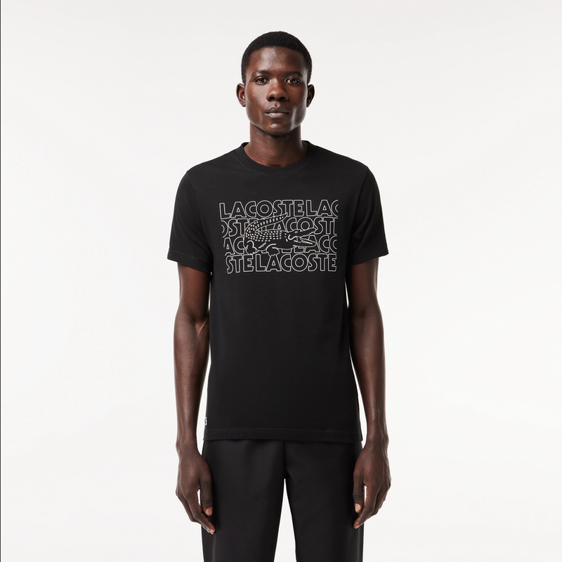 Lacoste Men's Ultra-Dry Printed Sport T-Shirt - Black 031