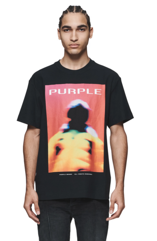 Purple Brand Focus T-Shirt - Black - P104-JFBB324