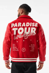 Jordan Craig Paradise Tour Varsity Men Jacket (Red) - BLVD