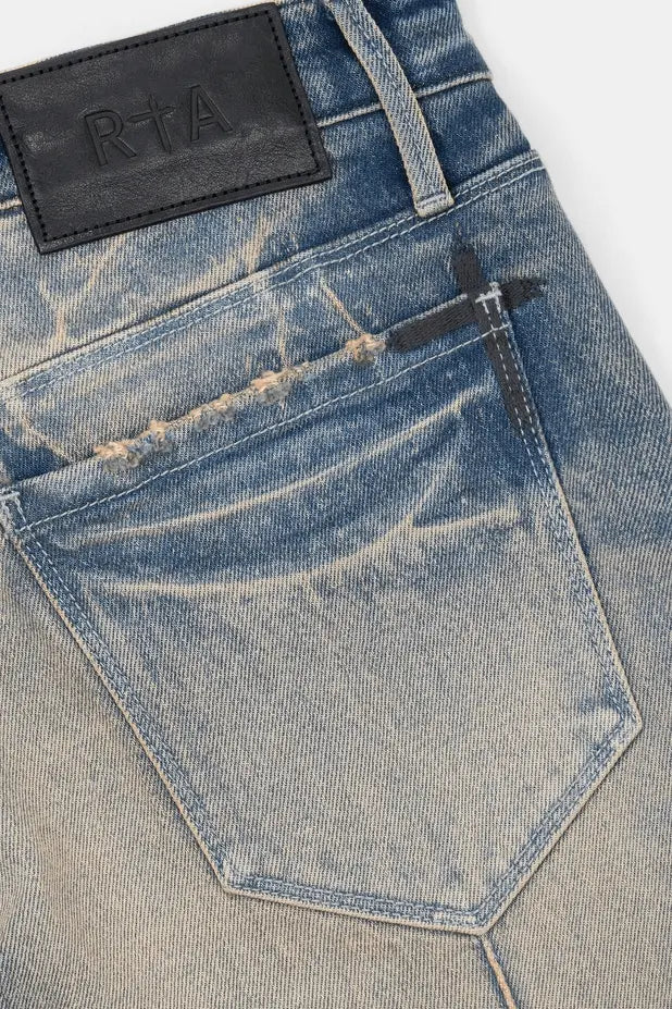 RTA Clayton Skinny Jean | Worn Out Blue - BLVD