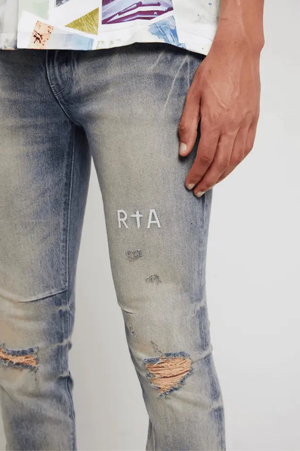 RTA Clayton Skinny Jean | Worn Out Blue - BLVD