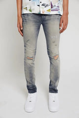 RTA Clayton Skinny Jean | Worn Out Blue - BLVD