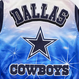 Pro Standard - Dallas Cowboys Sublimated Men's Satin Jacket- Midnight Sky - BLVD