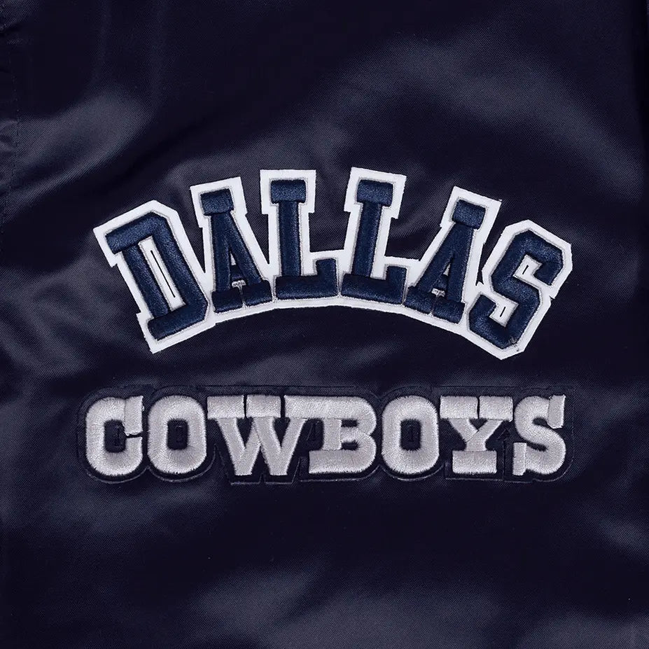 Pro Standard - Dallas Cowboys Sublimated Men's Satin Jacket- Midnight Sky - BLVD