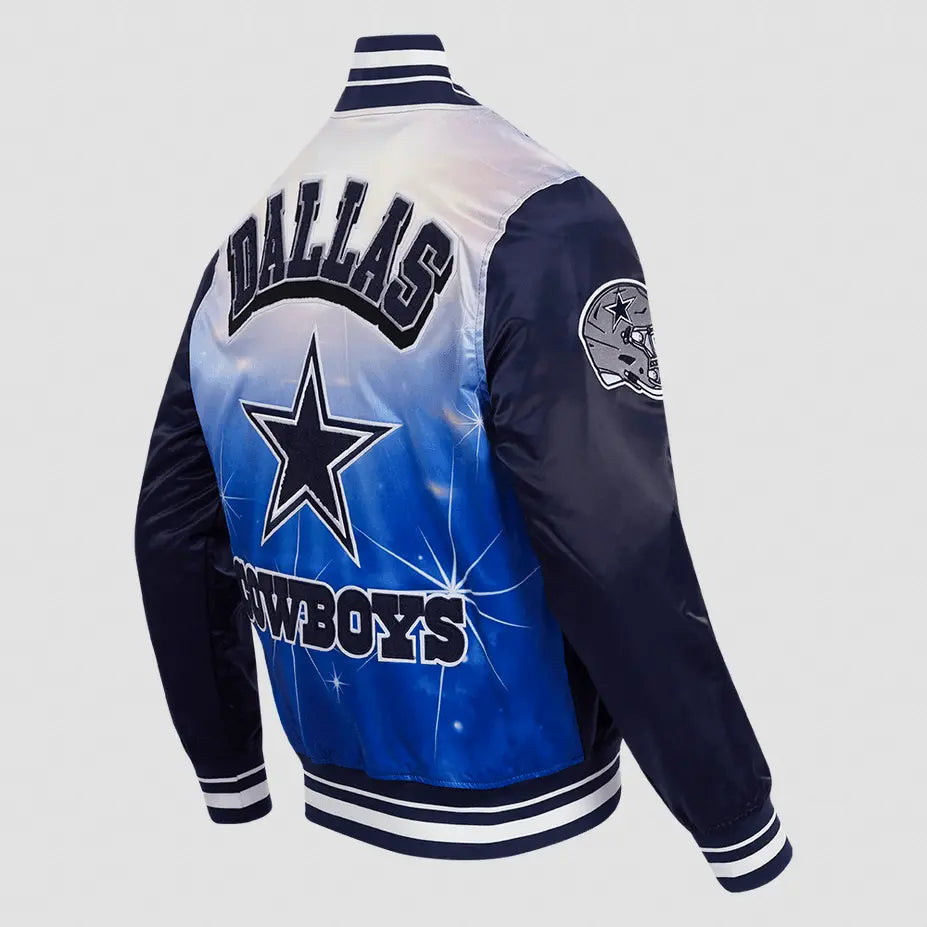 Pro Standard - Dallas Cowboys Sublimated Men's Satin Jacket- Midnight Sky - BLVD