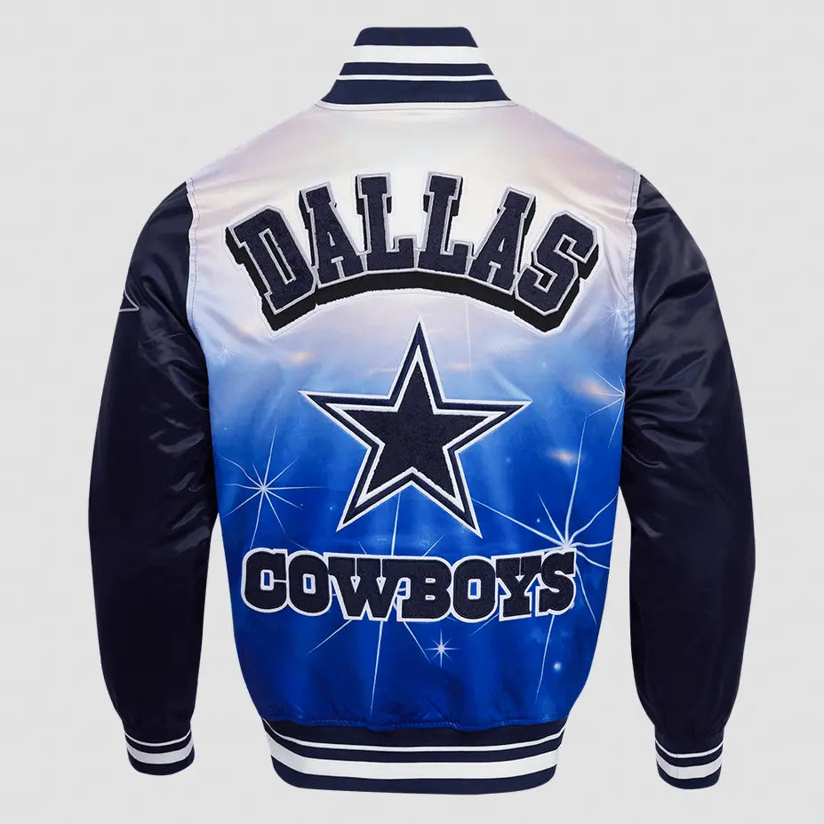 Pro Standard - Dallas Cowboys Sublimated Men's Satin Jacket- Midnight Sky - BLVD
