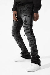 Jordan Craig Martin Stacked - Ripple Effect Denim - Black Shadow - BLVD