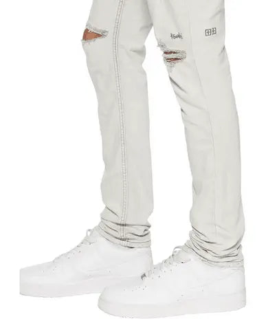 Ksubi Men's - Van Winkle White Snow - Light Grey - BLVD