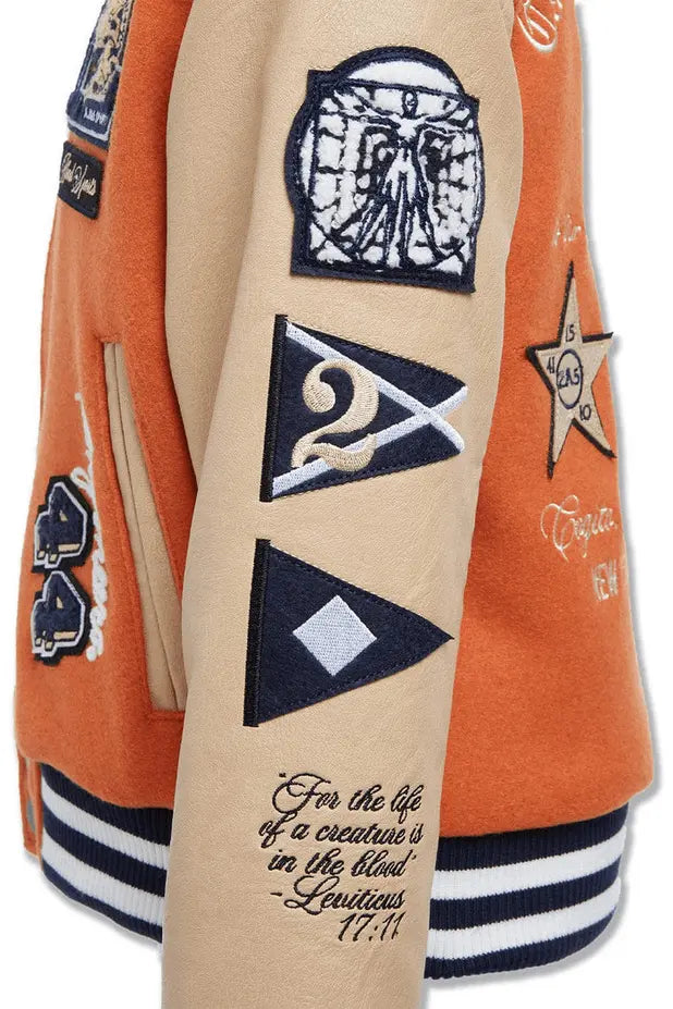 JC Kids Carpe Diem Varsity Jacket (Burnt Orange) - BLVD