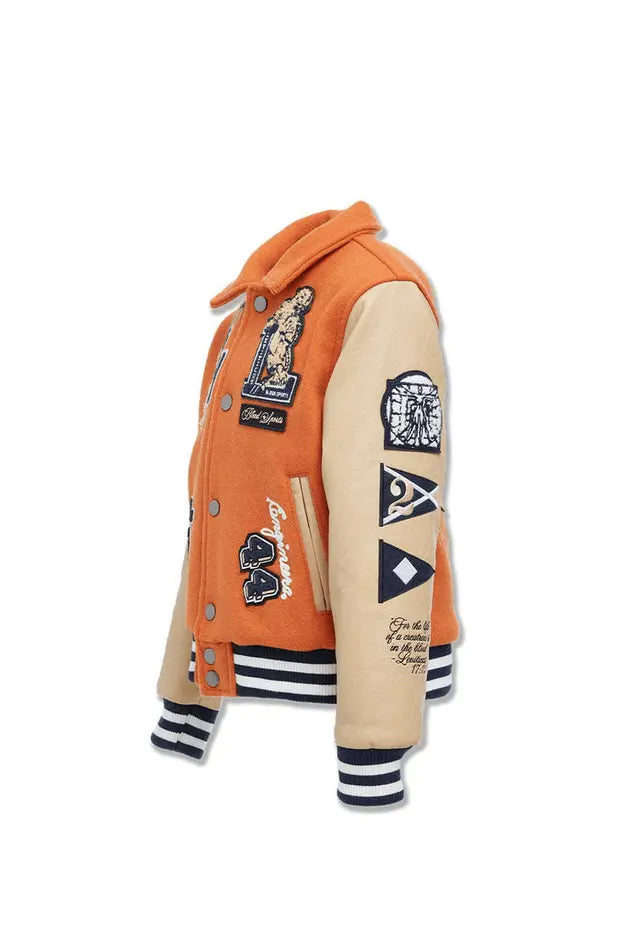 JC Kids Carpe Diem Varsity Jacket (Burnt Orange) - BLVD