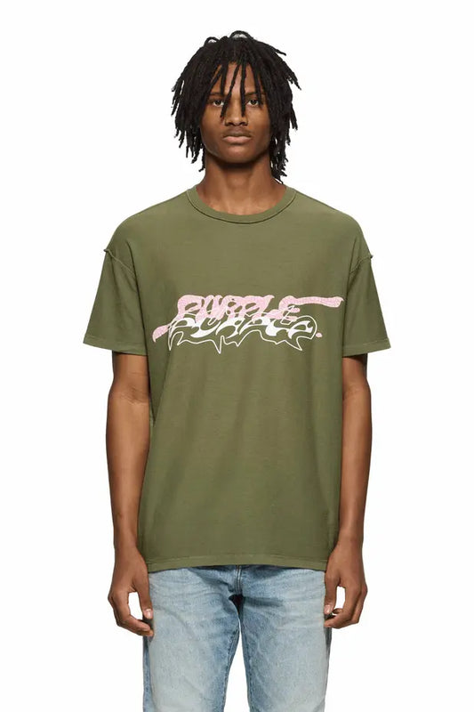 Purple Brand Double Trouble Tee - Green - P101-JMDT424 - BLVD