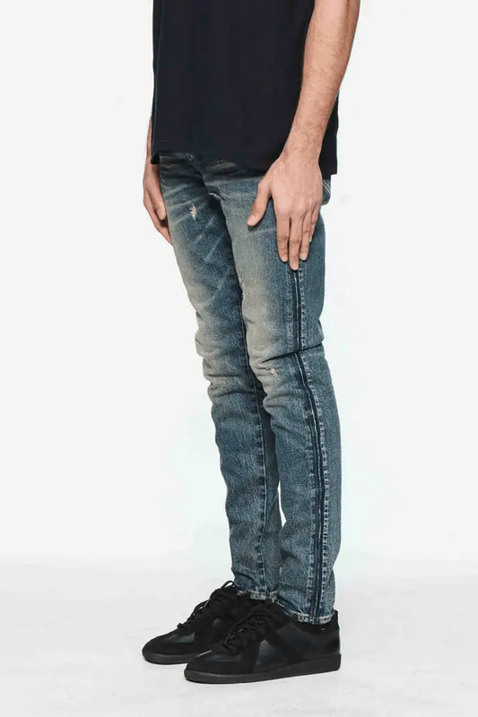 Purple Brand P001 Skinny Shadow Seam Coated - Dk Indigo - P001-STKD424 - BLVD
