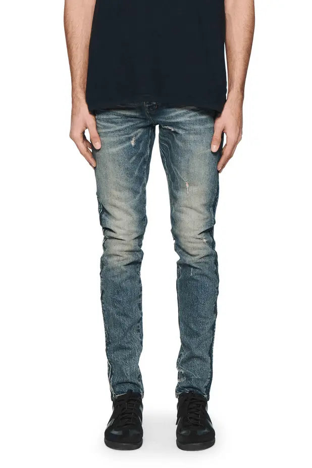 Purple Brand P001 Skinny Shadow Seam Coated - Dk Indigo - P001-STKD424 - BLVD