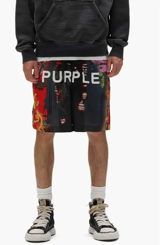 Purple Brand - Abstract All Around Shorts - Multicolor - P504-PMAB225 - BLVD