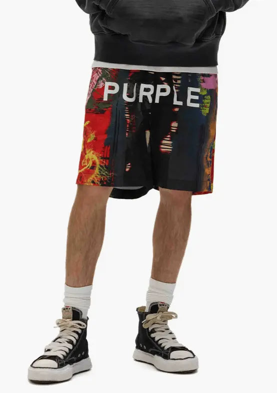 Purple Brand - Abstract All Around Shorts - Multicolor - P504-PMAB225 - BLVD