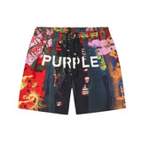 Purple Brand - Abstract All Around Shorts - Multicolor - P504-PMAB225 - BLVD