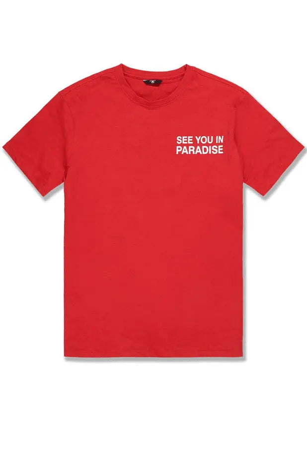 Jordan Craig Men - Paradise T-Shirt & Knit Shorts Set - Red - BLVD