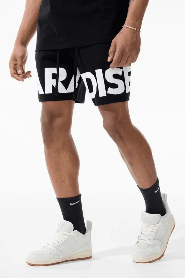 Jordan Craig Men - Paradise T-Shirt & Knit Shorts Set - Black - BLVD