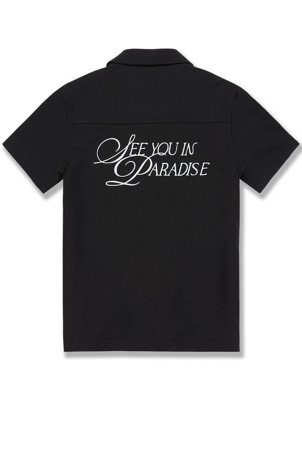 Jordan Craig - Kids Oakland Mechanic S/S Shirt & Shorts Set - Black Jordan Craig