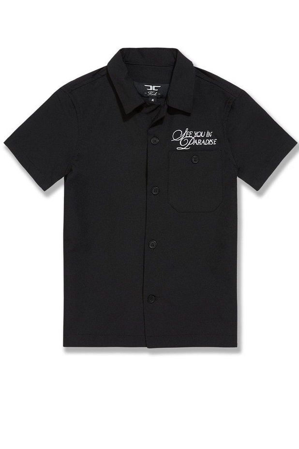 Jordan Craig - Kids Oakland Mechanic S/S Shirt & Shorts Set - Black Jordan Craig
