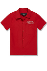 Jordan Craig - Kids Oakland Mechanic S/S Shirt & Shorts Set - Red Jordan Craig
