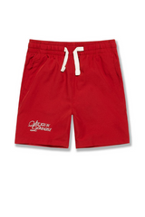 Jordan Craig - Kids Oakland Mechanic S/S Shirt & Shorts Set - Red Jordan Craig