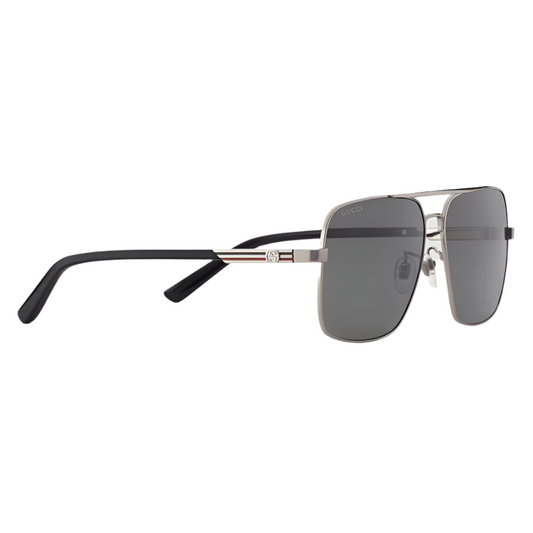 Gucci GG0529S Ruthenium - Men Luxury Sunglasses Grey Lens