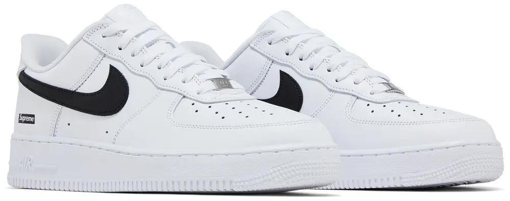 Nike Supreme x Air Force 1 Low 'Box Logo - White Black Sneakers