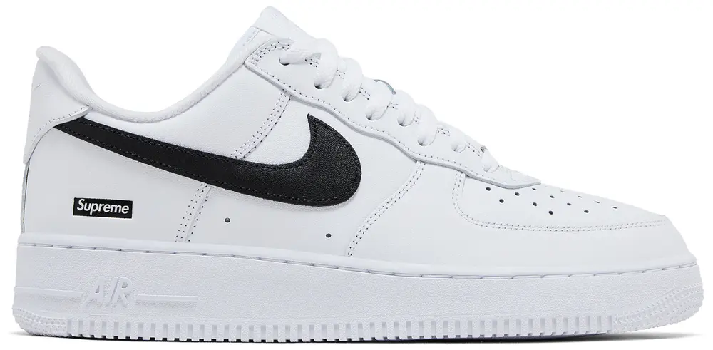 Nike Supreme x Air Force 1 Low 'Box Logo - White Black Sneakers