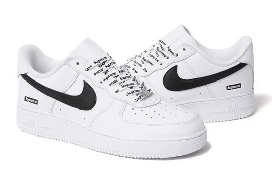 Nike Supreme x Air Force 1 Low 'Box Logo - White Black Sneakers