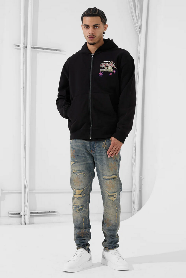 Jordan Craig - Paradise Pictures Zip Up Hoodie - Black Jordan Craig