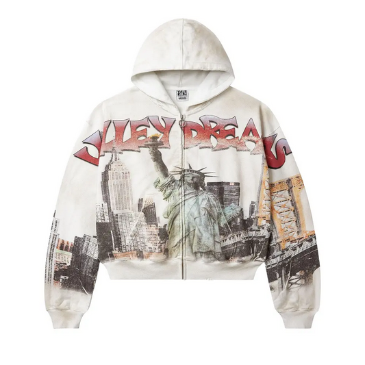Vale Forever - NYC Zip Up - White Vale Forever