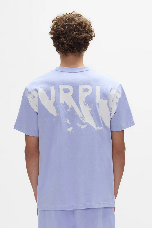 Purple Brand - Painted Wordmark Tee - Lavender - P117-HLSP226