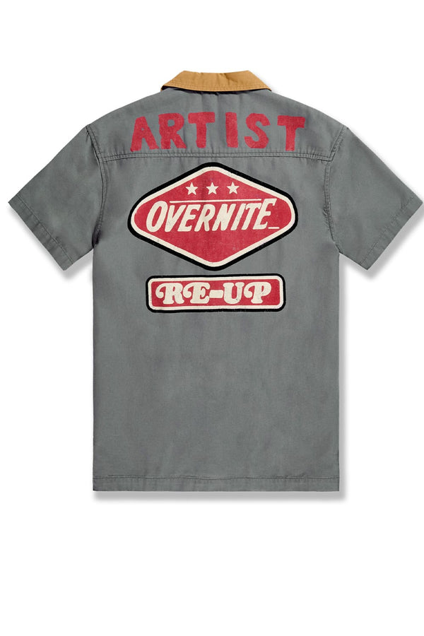 Jordan Craig - The Re-Up Mechanic Shirt & Short Set - Charcoal