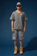 Jordan Craig - The Re-Up Mechanic Shirt & Short Set - Charcoal