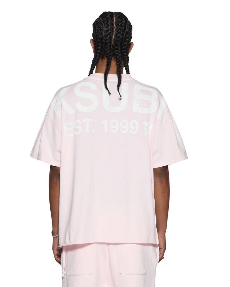 Ksubi - Intruder Ekcess Ss Tee & Trak Short Set - Pink Fade