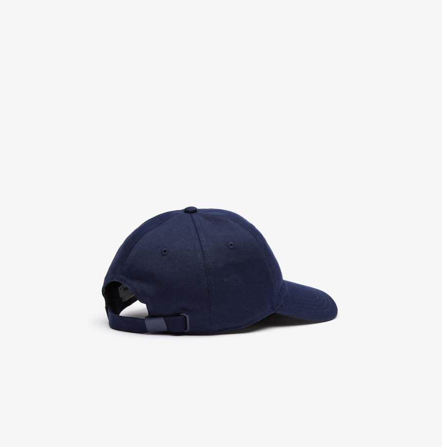 Men's Lacoste Unisex Adjustable Organic Cotton Twill Cap - Navy Blue 166
