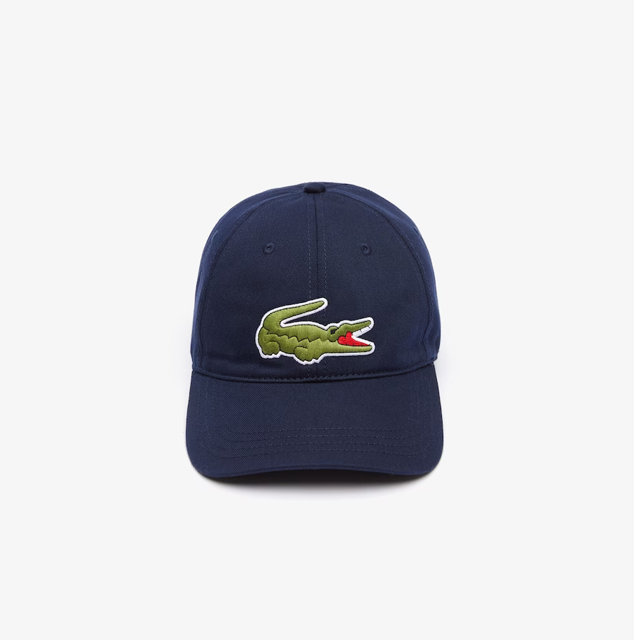 Men's Lacoste Unisex Adjustable Organic Cotton Twill Cap - Navy Blue 166