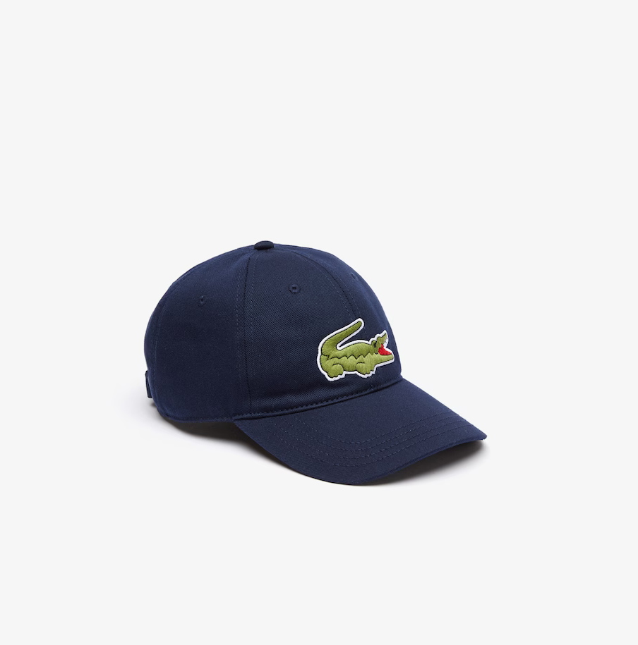 Men's Lacoste Unisex Adjustable Organic Cotton Twill Cap - Navy Blue 166